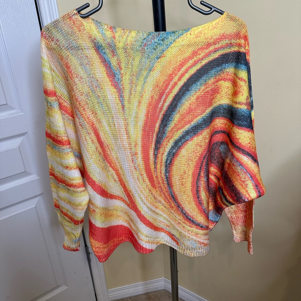 Multicolor Swirl Women's Sweater made in Italy size m/l